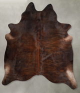 Dark Brindle X-Large Brazilian Cowhide Rug 7'6"H x 6'6"W #A55241 by Hudson Hides