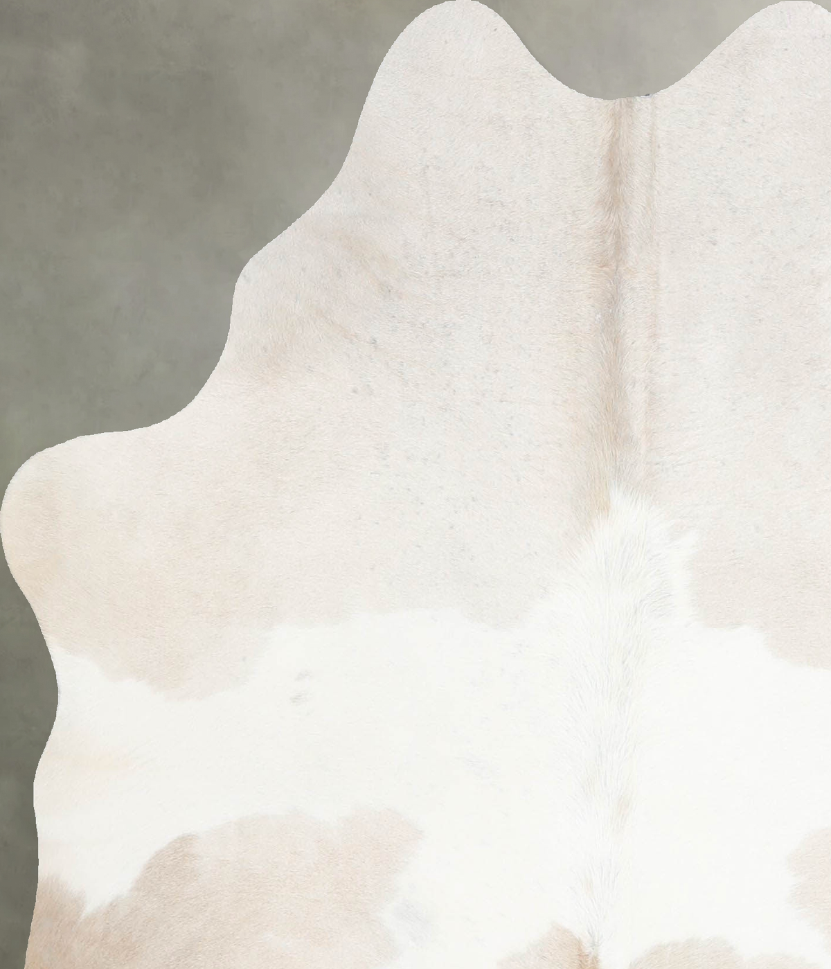 Beige and White Medium Brazilian Cowhide Rug 4'11"H x 4'5"W #A55245 by Hudson Hides