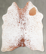 Salt and Pepper Brown Medium Brazilian Cowhide Rug 4'5"H x 4'4"W #A55246 by Hudson Hides
