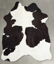 Black and White Medium Brazilian Cowhide Rug 5'0"H x 4'8"W #A55247 by Hudson Hides