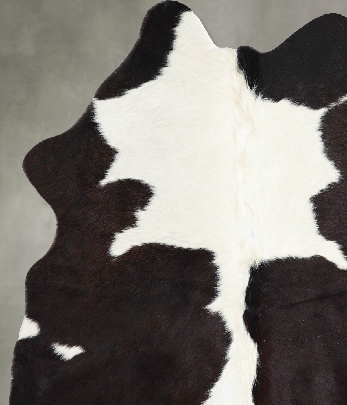 Black and White Medium Brazilian Cowhide Rug 5'0"H x 4'8"W #A55247 by Hudson Hides