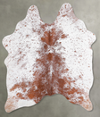 Salt and Pepper Brown Medium Brazilian Cowhide Rug 4'8"H x 4'3"W #A55249 by Hudson Hides