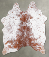Salt and Pepper Brown Medium Brazilian Cowhide Rug 4'8"H x 4'3"W #A55249 by Hudson Hides