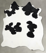 Black and White X-Large Brazilian Cowhide Rug 6'9"H x 6'3"W #A55253 by Hudson Hides