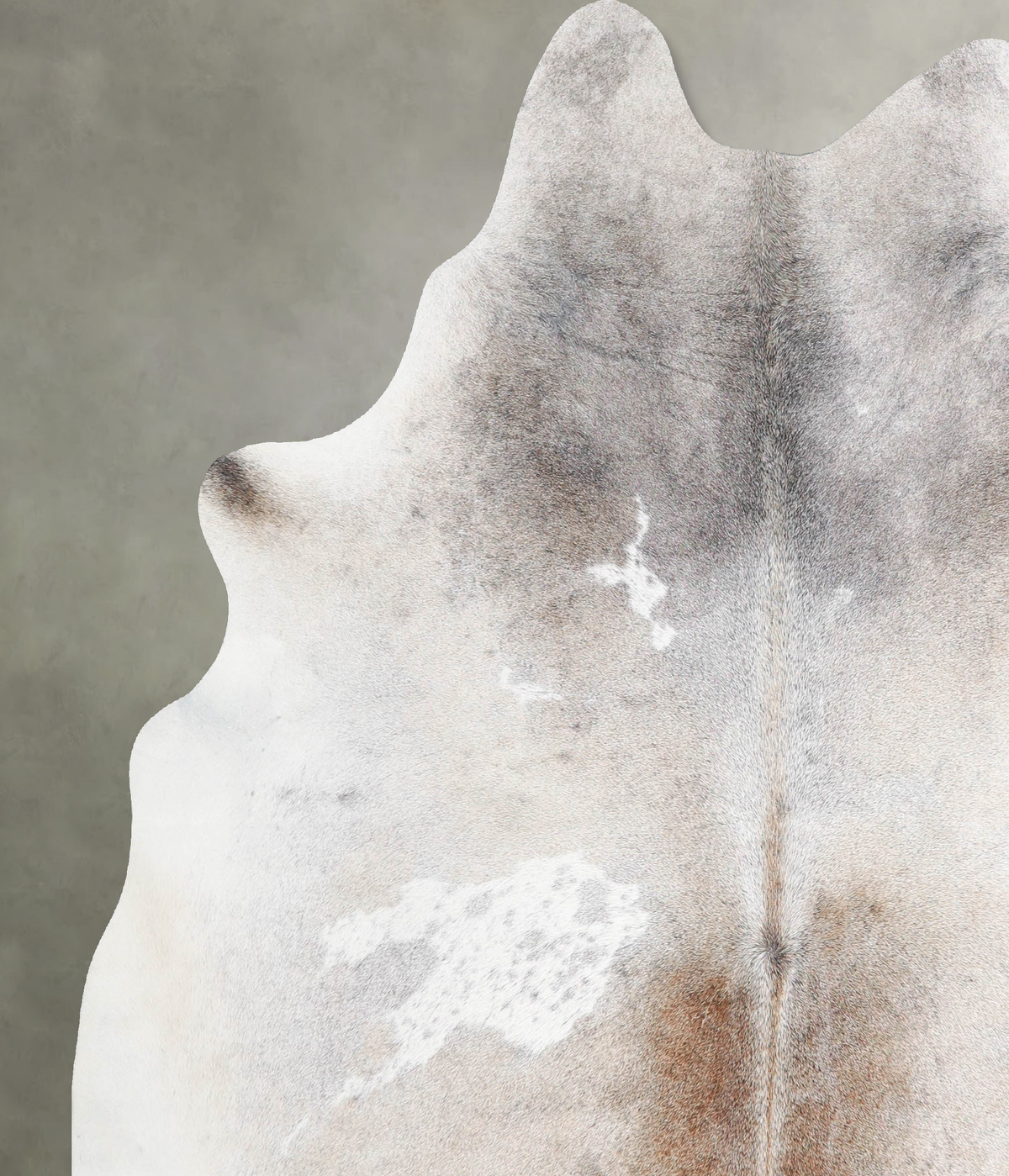 Grey with Beige X-Large Brazilian Cowhide Rug 7'2"H x 6'4"W #A55254 by Hudson Hides