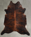 Dark Brindle X-Large Brazilian Cowhide Rug 7'3"H x 6'11"W #A55256 by Hudson Hides