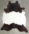 Chocolate and White XX-Large Brazilian Cowhide Rug 7'10"H x 7'1"W #A55257 by Hudson Hides