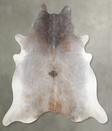 Grey with Beige XX-Large Brazilian Cowhide Rug 7'9"H x 7'8"W #A55258 by Hudson Hides