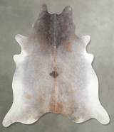 Grey with Beige XX-Large Brazilian Cowhide Rug 7'9"H x 7'8"W #A55258 by Hudson Hides