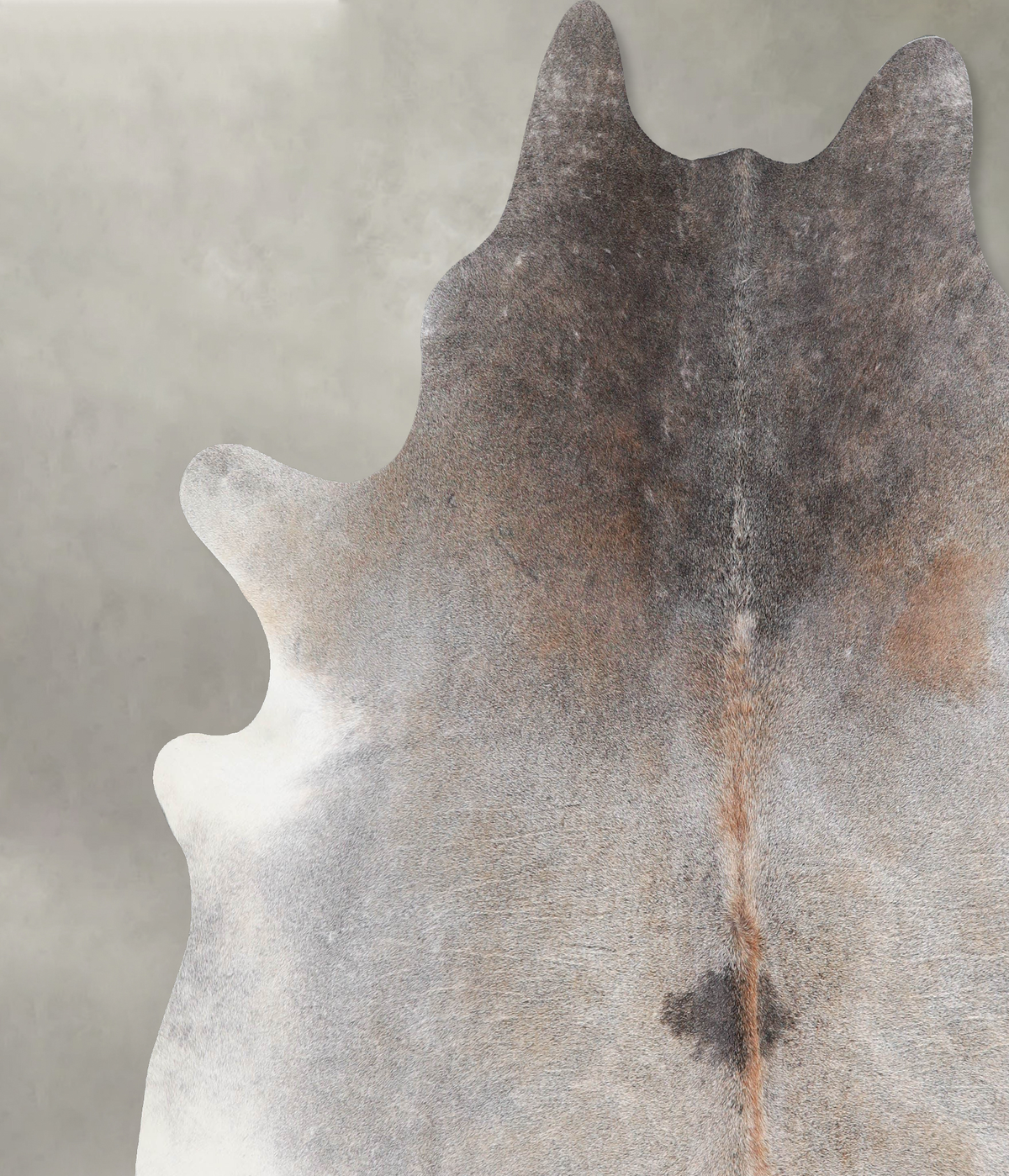 Grey with Beige XX-Large Brazilian Cowhide Rug 7'9"H x 7'8"W #A55258 by Hudson Hides