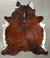 Medium Brindle X-Large Brazilian Cowhide Rug 7'5"H x 6'2"W #A55259 by Hudson Hides