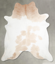 Beige and White XX-Large Brazilian Cowhide Rug 7'10"H x 6'10"W #A55262 by Hudson Hides