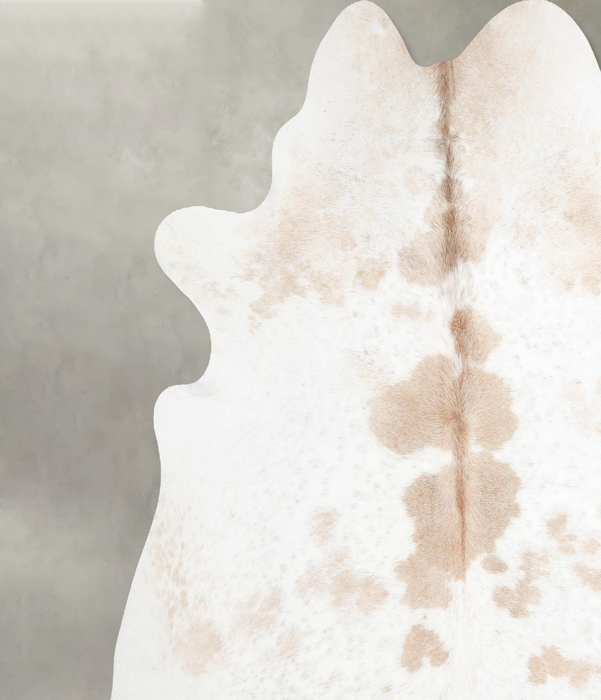 Beige and White XX-Large Brazilian Cowhide Rug 7'5"H x 7'1"W #A55263 by Hudson Hides