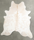 Beige and White XX-Large Brazilian Cowhide Rug 7'9"H x 6'8"W #A55264 by Hudson Hides