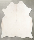 Solid White Large Brazilian Cowhide Rug 5'9"H x 5'3"W #A55271 by Hudson Hides