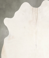 Solid White Large Brazilian Cowhide Rug 5'9"H x 5'3"W #A55271 by Hudson Hides