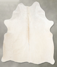 Solid White Large Brazilian Cowhide Rug 5'10"H x 5'7"W #A55273 by Hudson Hides