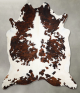Tricolor XX-Large Brazilian Cowhide Rug 8'1"H x 7'3"W #A55285 by Hudson Hides