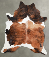 Tricolor X-Large Brazilian Cowhide Rug 7'8"H x 5'11"W #A55287 by Hudson Hides
