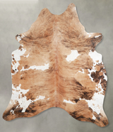 Tricolor X-Large Brazilian Cowhide Rug 7'6"H x 6'5"W #A55288 by Hudson Hides