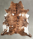 Tricolor XX-Large Brazilian Cowhide Rug 8'5"H x 7'7"W #A55290 by Hudson Hides