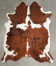 Tricolor X-Large Brazilian Cowhide Rug 6'8"H x 6'3"W #A55291 by Hudson Hides