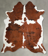 Tricolor X-Large Brazilian Cowhide Rug 6'8"H x 6'3"W #A55291 by Hudson Hides