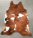 Tricolor XX-Large Brazilian Cowhide Rug 7'4"H x 6'10"W #A55292 by Hudson Hides