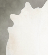 Solid White X-Large Brazilian Cowhide Rug 6'8"H x 6'4"W #A55295 by Hudson Hides