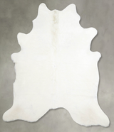Solid White X-Large Brazilian Cowhide Rug 6'11"H x 6'0"W #A55296 by Hudson Hides