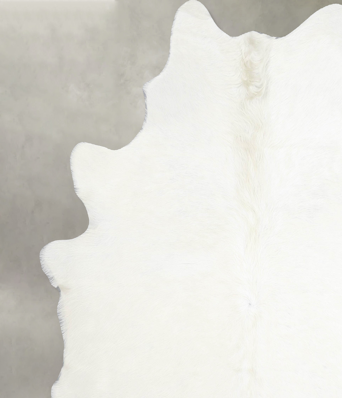 Solid White X-Large Brazilian Cowhide Rug 6'11"H x 6'0"W #A55296 by Hudson Hides