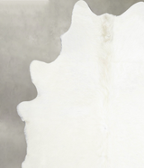 Solid White X-Large Brazilian Cowhide Rug 6'11"H x 6'0"W #A55296 by Hudson Hides