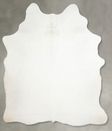 Solid White Large Brazilian Cowhide Rug 6'8"H x 5'0"W #A55299 by Hudson Hides