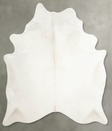 Solid White X-Large Brazilian Cowhide Rug 6'10"H x 5'10"W #A55300 by Hudson Hides
