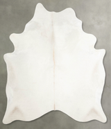 Solid White X-Large Brazilian Cowhide Rug 6'10"H x 5'10"W #A55300 by Hudson Hides