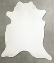 Solid White X-Large Brazilian Cowhide Rug 7'1"H x 6'8"W #A55301 by Hudson Hides
