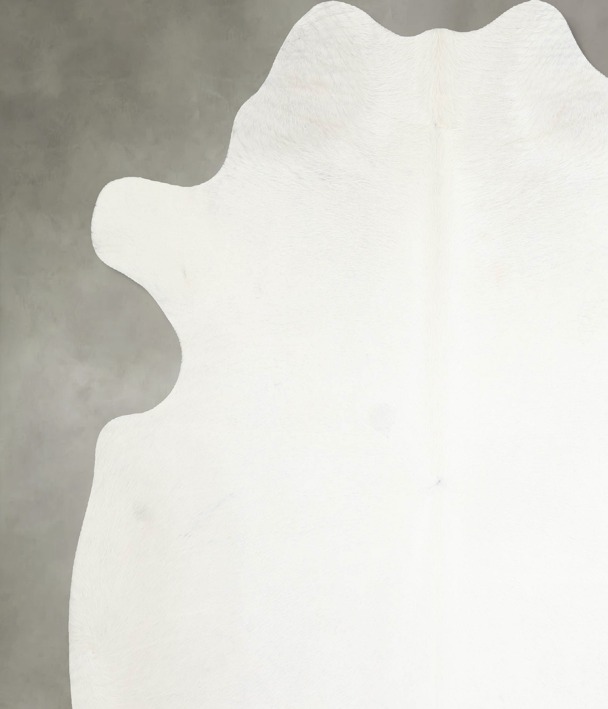 Solid White X-Large Brazilian Cowhide Rug 7'1"H x 6'8"W #A55301 by Hudson Hides