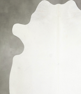 Solid White X-Large Brazilian Cowhide Rug 7'1"H x 6'8"W #A55301 by Hudson Hides
