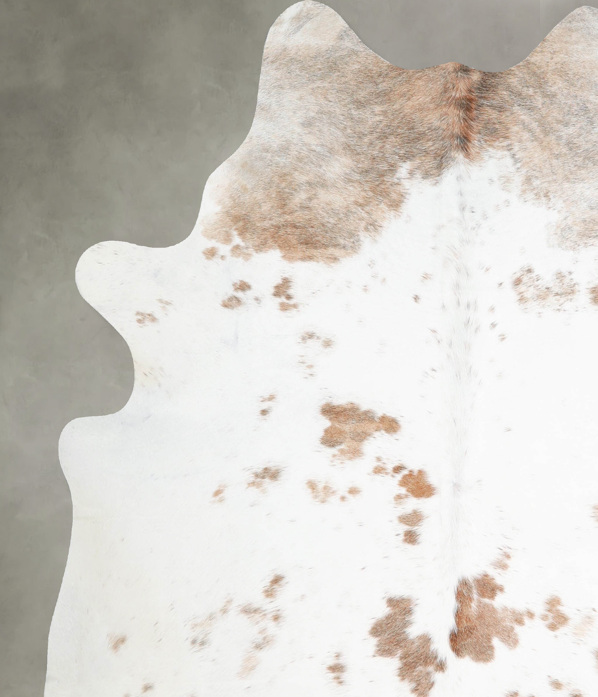 Beige and White X-Large Brazilian Cowhide Rug 7'1"H x 6'4"W #A55312 by Hudson Hides