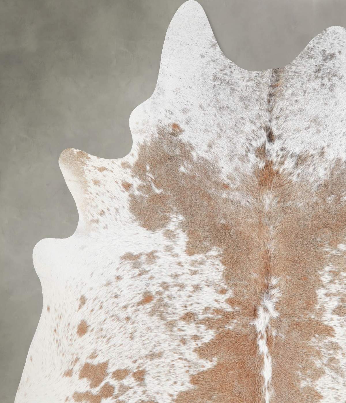 Beige and White X-Large Brazilian Cowhide Rug 7'6"H x 6'7"W #A55315 by Hudson Hides