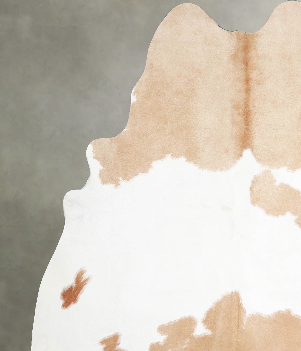Beige and White X-Large Brazilian Cowhide Rug 7'4"H x 6'3"W #A55316 by Hudson Hides