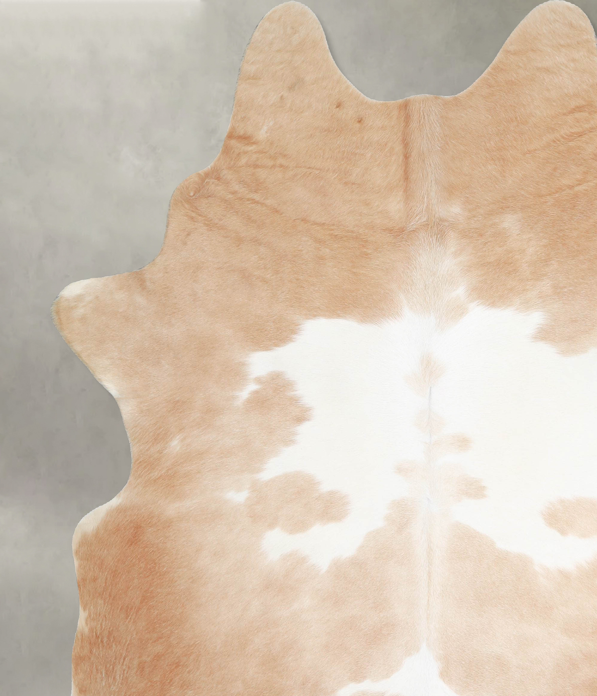Beige and White X-Large Brazilian Cowhide Rug 7'5"H x 6'2"W #A55326 by Hudson Hides