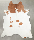 Brown and White X-Large Brazilian Cowhide Rug 7'1"H x 6'3"W #A55327 by Hudson Hides