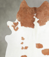 Brown and White X-Large Brazilian Cowhide Rug 7'1"H x 6'3"W #A55327 by Hudson Hides