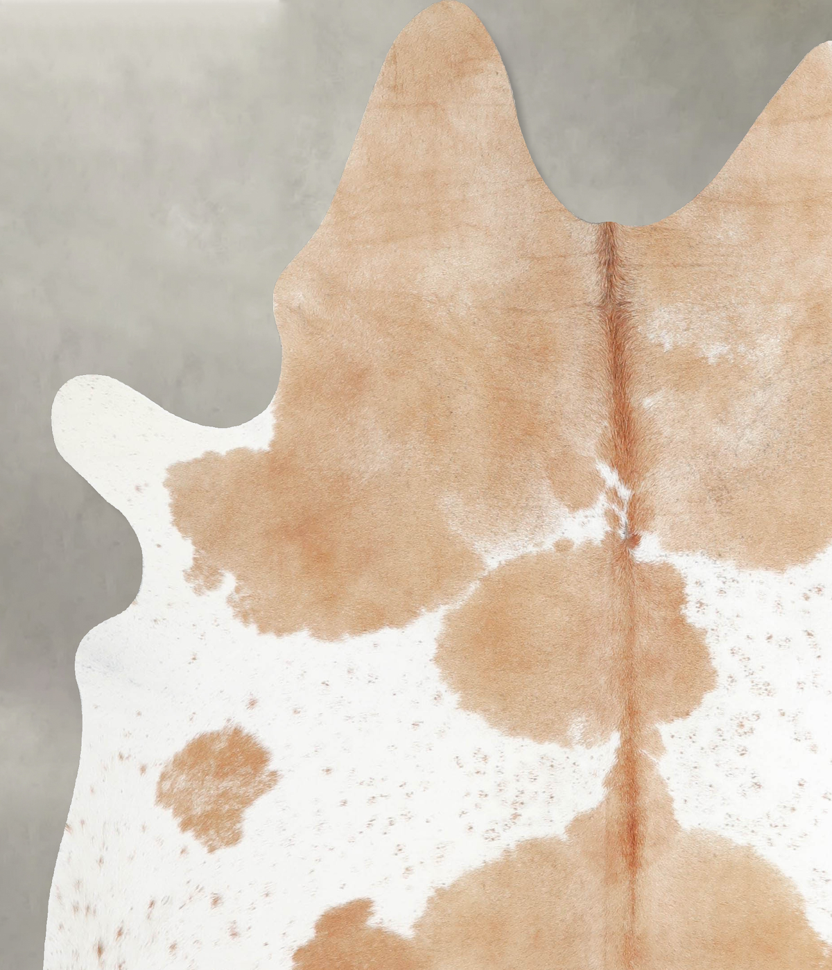 Beige and White Large Brazilian Cowhide Rug 6'3"H x 5'9"W #A55330 by Hudson Hides