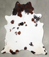 Tricolor X-Large Brazilian Cowhide Rug 6'10"H x 6'0"W #A55332 by Hudson Hides