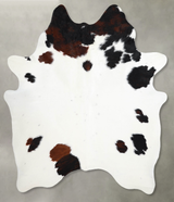 Tricolor Large Brazilian Cowhide Rug 6'5"H x 5'7"W #A55333 by Hudson Hides