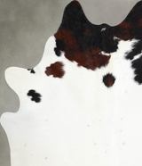 Tricolor Large Brazilian Cowhide Rug 6'5"H x 5'7"W #A55333 by Hudson Hides
