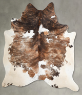 Tricolor X-Large Brazilian Cowhide Rug 6'9"H x 6'1"W #A55334 by Hudson Hides