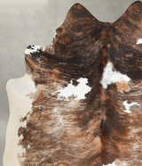 Tricolor X-Large Brazilian Cowhide Rug 6'9"H x 6'1"W #A55334 by Hudson Hides